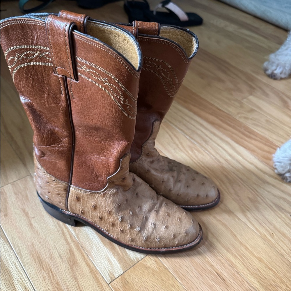 Brown Leather Cowboy Boots